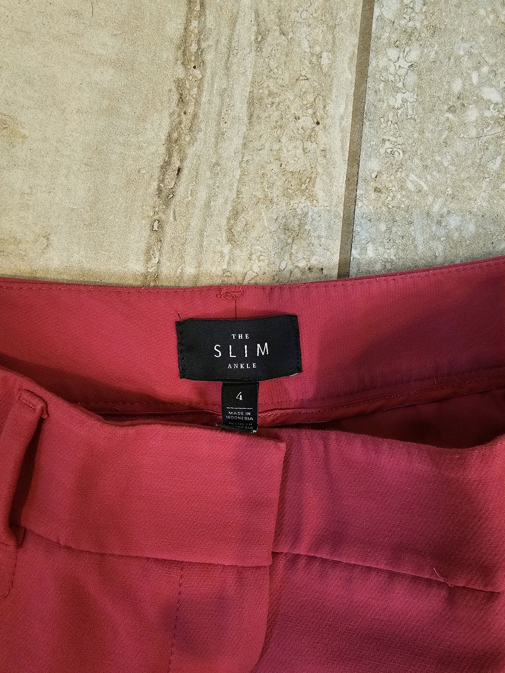 White House Black Market Fuchsia Slim Straight Ankle Pants Sz 4 - Picture 5 of 9